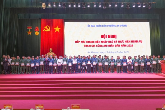 Hải Phòng: Phường An Dương động viên thanh niên lên đường nhập ngũ năm 2026