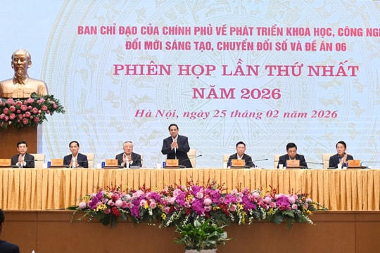 Thủ tướng chủ trì Phiên họp Ban Chỉ đạo về phát triển khoa học, công nghệ, đổi mới sáng tạo, chuyển đổi số và Đề án 06