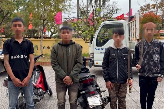Triệu tập nhóm “quái xế” mang hung khí lạng lách giữa trung tâm TP. Huế