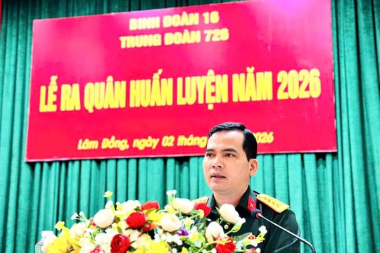 Trung đoàn 726 ra quân huấn luyện năm 2026