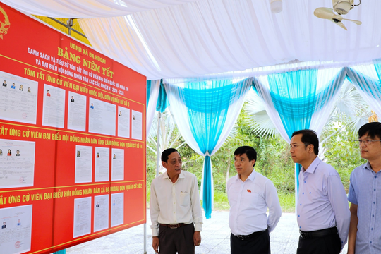 Bí thư Tỉnh ủy Lâm Đồng kiểm tra công tác chuẩn bị bầu cử tại Đạ Huoai