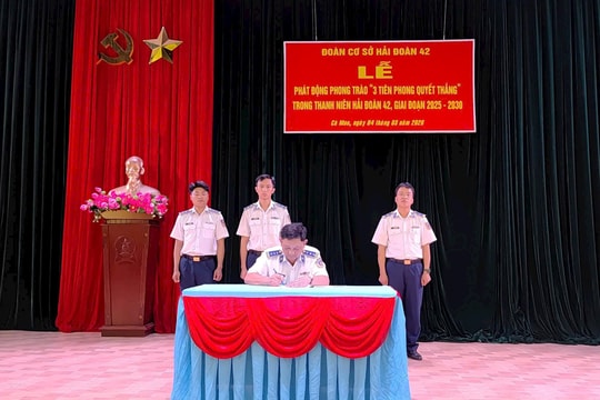 Tuổi trẻ Hải đoàn 42 phát động phong trào “3 tiên phong quyết thắng”