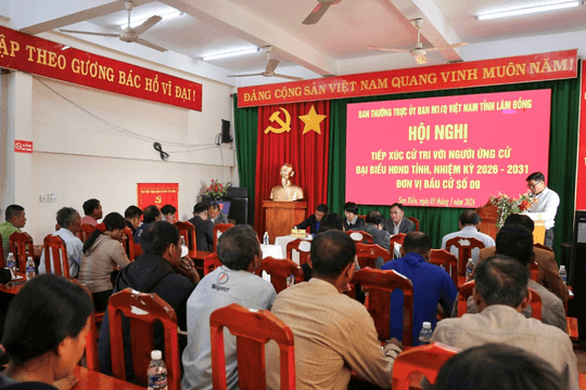 Ứng cử viên HĐND tỉnh Lâm Đồng tiếp xúc cử tri