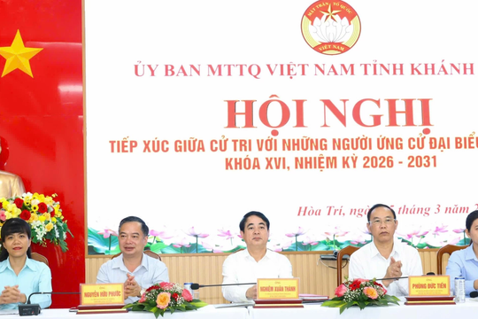 Ứng cử viên ĐBQH khóa XVI tiếp xúc cử tri xã Hòa Trí, tỉnh Khánh Hoà