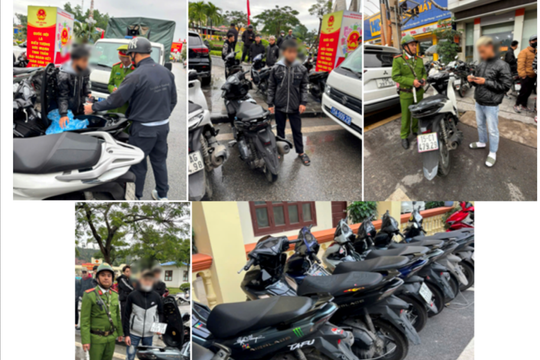 Xử lý 17 thanh thiếu niên vi phạm trật tự, an toàn giao thông tại buổi Lễ giao, nhận quân năm 2026