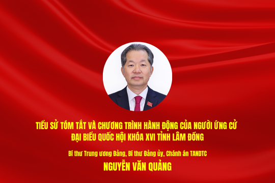 Tiểu sử tóm tắt và chương trình hành động của người ứng cử ĐBQH khóa XVI tỉnh Lâm Đồng