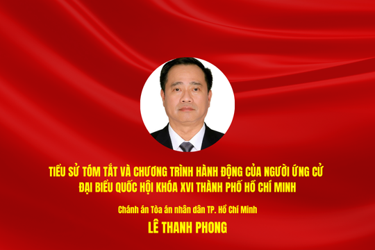 Tiểu sử tóm tắt và chương trình hành động của người ứng cử ĐBQH khóa XVI TP. Hồ Chí Minh