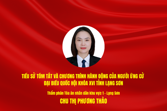 Tiểu sử tóm tắt và chương trình hành động của người ứng cử ĐBQH khóa XVI tỉnh Lạng Sơn