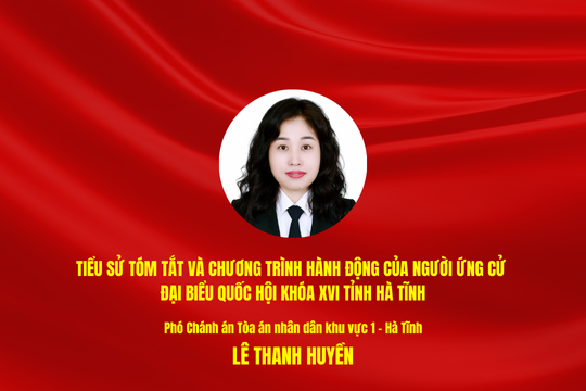 Tiểu sử tóm tắt và chương trình hành động của người ứng cử ĐBQH khóa XVI tỉnh Hà Tĩnh