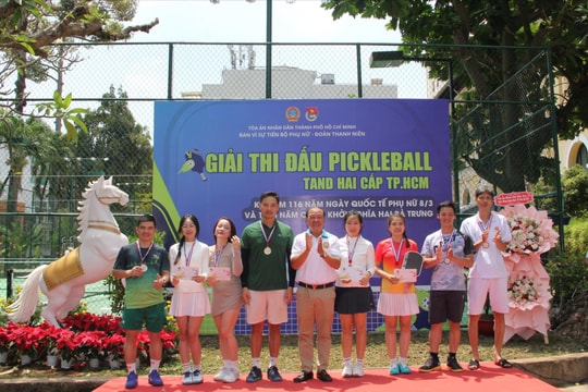 TAND TP.HCM: Sôi nổi Giải Pickleball chào mừng ngày Quốc tế Phụ nữ 8/3