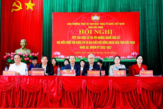 Bắc Ninh: Ứng cử viên đại biểu Quốc hội và đại biểu HĐND tỉnh tiếp xúc cử tri tại xã Biên Sơn