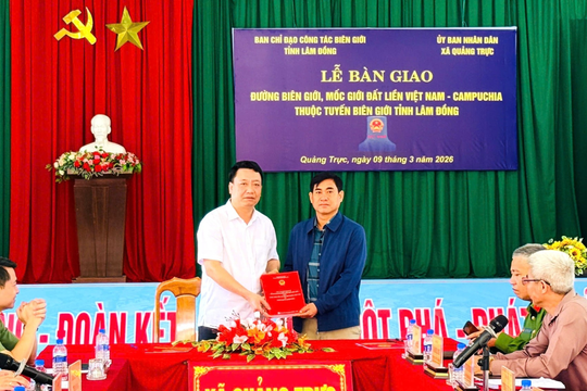 Lâm Đồng bàn giao đường biên, mốc giới đất liền