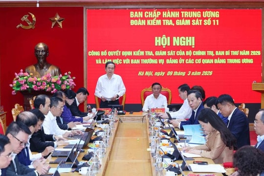 Triển khai quyết định kiểm tra, giám sát đối với Ban Thường vụ Đảng ủy các cơ quan Đảng Trung ương
