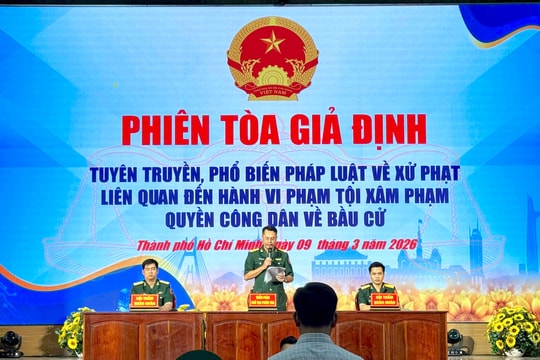 Phiên tòa giả định tuyên truyền pháp luật về quyền bầu cử