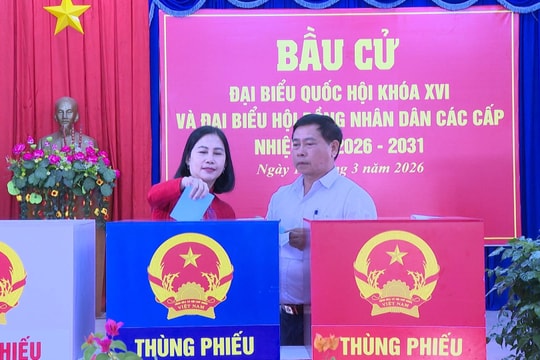 Bến Cát vận hành thử nghiệm quy trình bầu cử, sẵn sàng cho ngày hội toàn dân