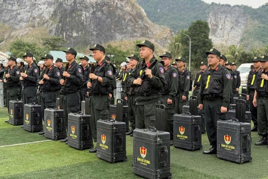 Cảnh sát cơ động Quảng Ninh nâng cao năng lực phản ứng nhanh bảo vệ bầu cử