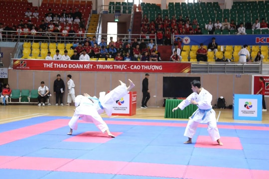 Hơn 500 vận động viên tranh tài tại Giải Vô địch karate quốc gia khu vực miền Bắc