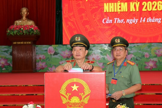 Công an TP Cần Thơ tổ chức bầu cử sớm bảo đảm nhiệm vụ ANTT
