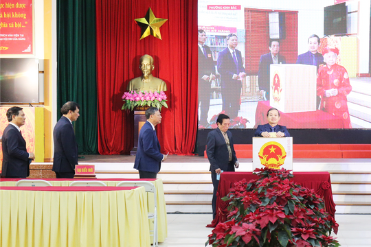 Tính đến trưa ngày 15/3, Bắc Ninh có hơn 78% cử tri tham gia bỏ phiếu