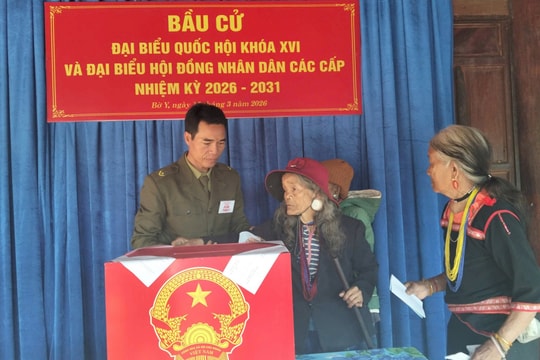 Người dân từ biên giới đến hải đảo Quảng Ngãi nô nức đi bầu cử