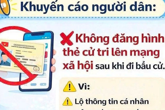 Công an cảnh báo về việc đăng thẻ cử tri lên mạng xã hội
