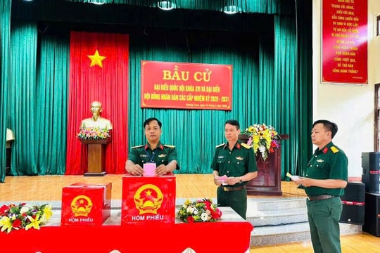 Trung đoàn 726 hoàn thành sớm nhiệm vụ bầu cử