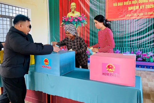 Gia Lai: 99,76% cử tri đi bầu cử, 96/135 xã, phường đạt 100% số cử tri đi bỏ phiếu