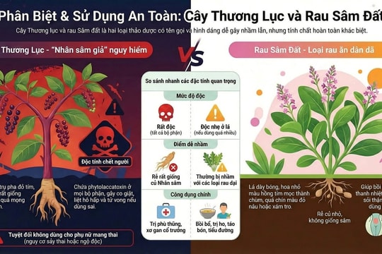 Cảnh báo ngộ độc từ củ thương lục dễ nhầm với sâm đất