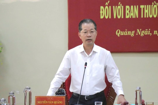 Đoàn kiểm tra, giám sát số 31 của Bộ Chính trị, Ban Bí thư thông qua báo cáo kết quả kiểm tra, giám sát đối với Ban Thường vụ Tỉnh ủy Quảng Ngãi
