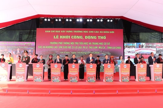 Lai Châu khởi công xây dựng 6 trường nội trú liên cấp