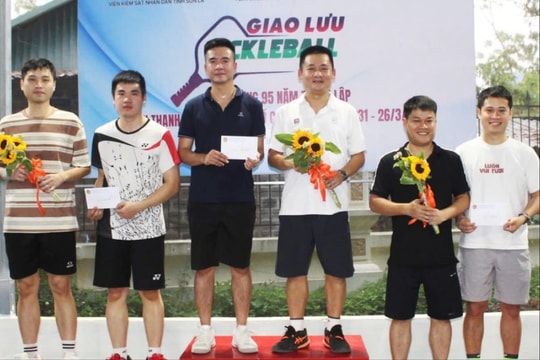 TAND Sơn La: Giao lưu Pickleball chào mừng Ngày thành lập Đoàn