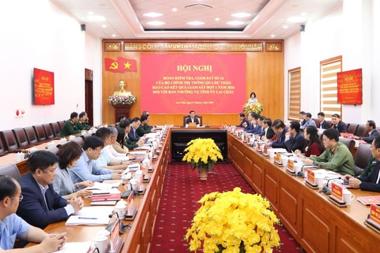 Bộ Chính trị công bố kết quả kiểm tra, giám sát tỉnh Lai Châu