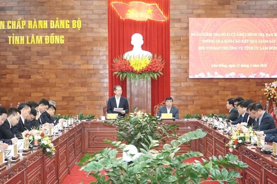 Thông qua báo cáo kết quả giám sát đối với Ban Thường vụ Tỉnh ủy Lâm Đồng