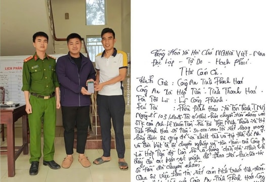Công an hỗ trợ người dân trao trả 30 triệu đồng chuyển nhầm