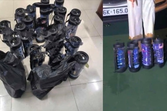 Bị bắt khi đang vận chuyển khối lượng lớn "khí cười"