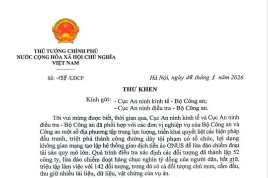 Thủ tướng gửi Thư khen lực lượng phá án vụ lừa đảo tiền ảo ONUS