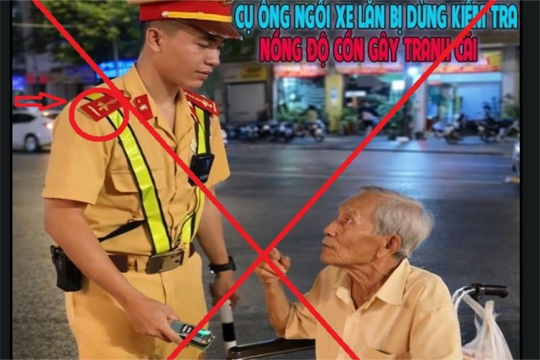 Cảnh giác luận điệu xuyên tạc pháp luật giao thông và hình ảnh lực lượng công an