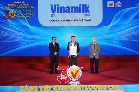 Vinamilk 30 năm liên tiếp là hàng Việt Nam chất lượng cao