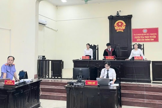 TAND khu vực 5 tỉnh Thanh Hóa: Đột phá lộ trình số hóa từ những phiên tòa trực tuyến