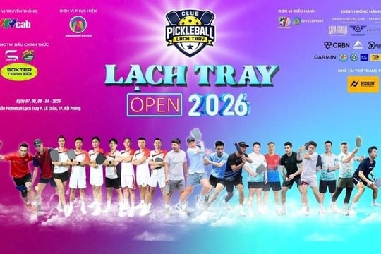 Gần 1.500 VĐV trong nước và quốc tế tranh tài tại giải Pickleball Lạch Tray Open 2026