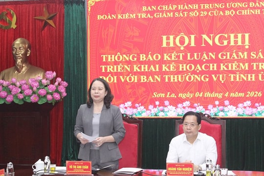 Thông báo Kết luận giám sát đối với Ban Thường vụ Tỉnh ủy Sơn La