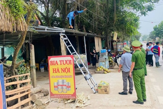 Giải tỏa lấn chiếm hành lang an toàn giao thông tuyến quốc lộ 45
