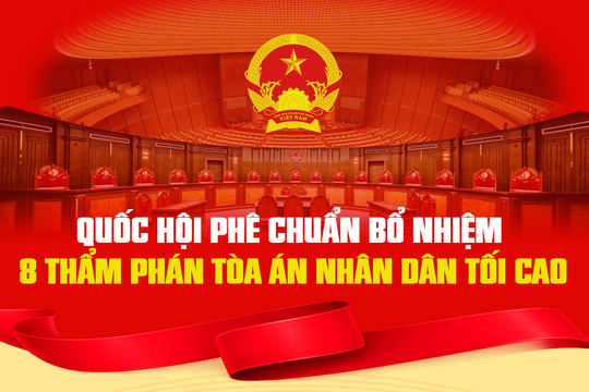 Quốc hội phê chuẩn bổ nhiệm 8 Thẩm phán Tòa án nhân dân tối cao