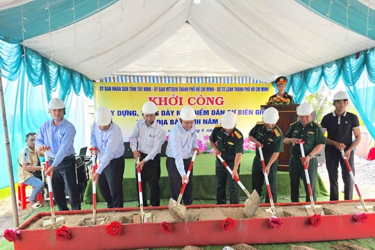 Khởi công 10 căn nhà liền kề chốt dân quân biên giới tại Tây Ninh