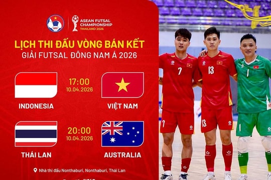 Bán kết futsal Đông Nam Á: Việt Nam gặp lại Indonesia đầy duyên nợ