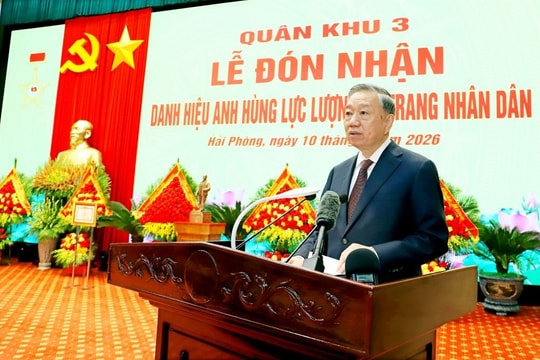 Tổng Bí thư, Chủ tịch nước trao Danh hiệu Anh hùng LLVT nhân dân tặng Quân khu 3