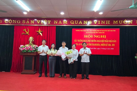 Hoàn tất kiện toàn nhân sự Đoàn Hội thẩm nhân dân hai cấp tỉnh Thanh Hóa