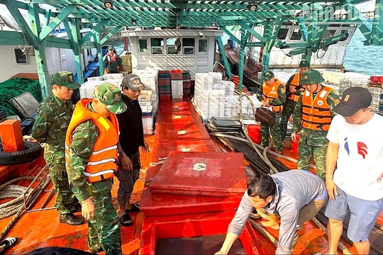Tạm giữ tàu cá chở 10.000 lít dầu DO không rõ nguồn gốc trên vùng biển Bạch Long Vĩ