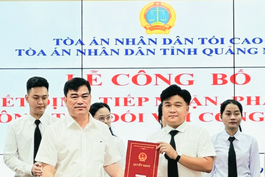 TAND tỉnh Quảng Ngãi tổ chức lễ công bố, tiếp nhận công chức mới