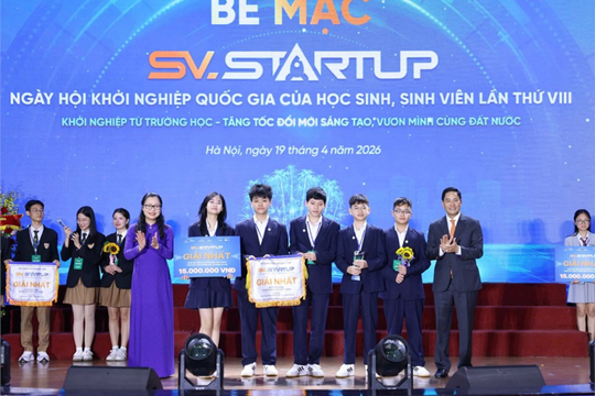 Học sinh Hà Nội dẫn đầu toàn quốc tại Ngày hội Khởi nghiệp 2026